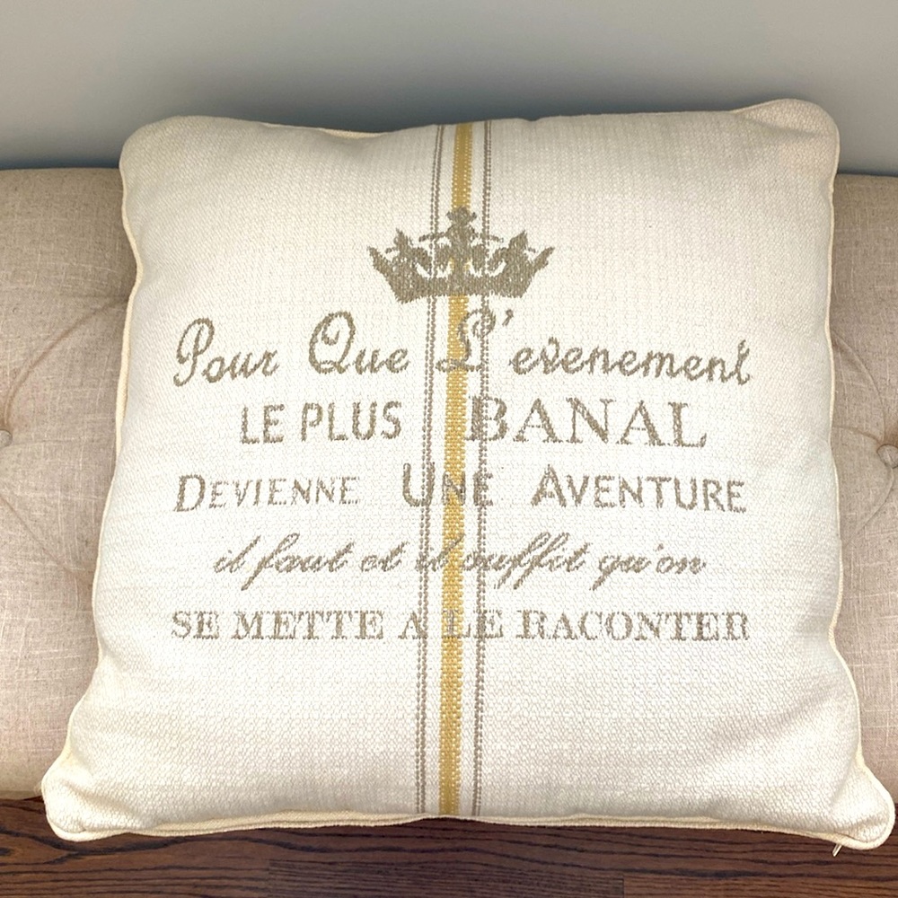Large Embroidered Pillow